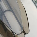 Oval mirror with 2 double tain sconces by Antonio Lupi from the 80s, 69x55 cm