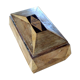 Boite marqueterie pointes de diamant initiales TR