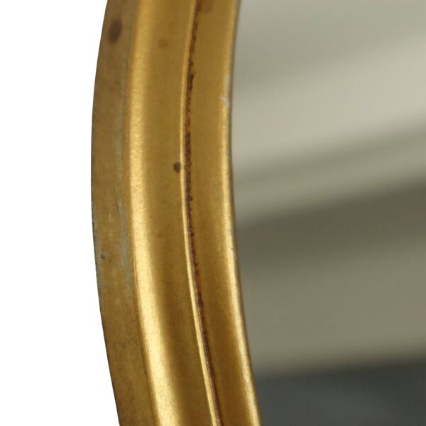 Miroir vintage en or, style baroque, miroir classique à crête de 61 cm