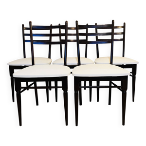 Lot de 5 chaises bois