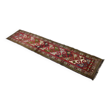 Vintage noué à la main Oushak Runner sku 2154
