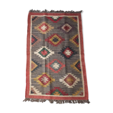 Tapis kilim en toile de jute et coton - 90cm x 150cm