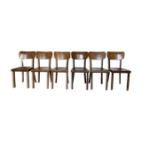 6 anciennes chaises bistrot bois courbé