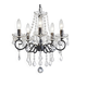 Crystal Chandelier with 5 Arms — Modern Style Black & Glass