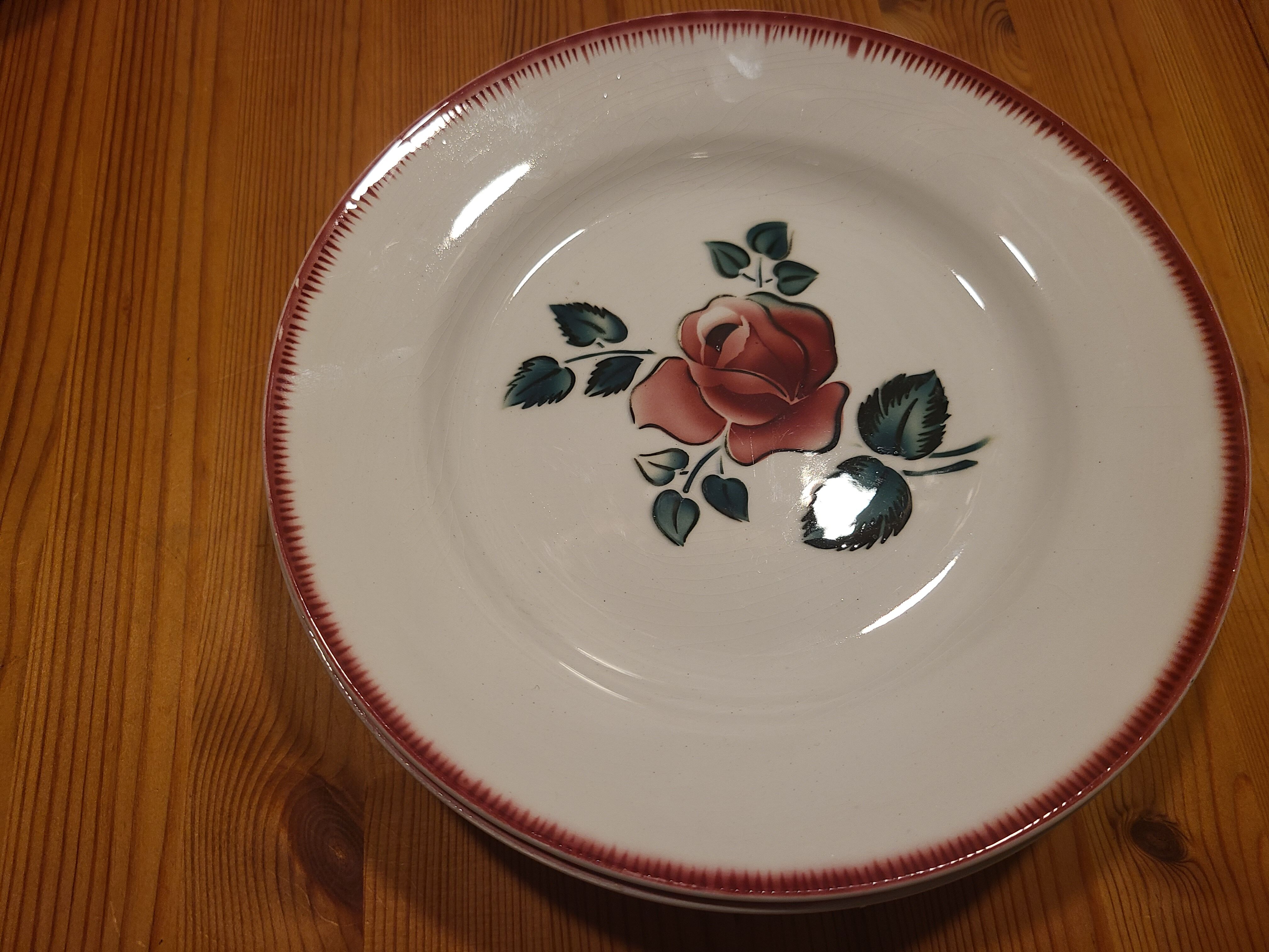 Flat plate Digoin Sarreguemines model Bagatelle