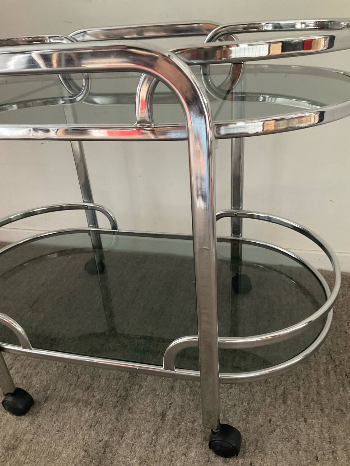 70s bar trolley on wheels