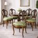 Chaises en noyer vintage vert clair, années 1890, ensemble de 5