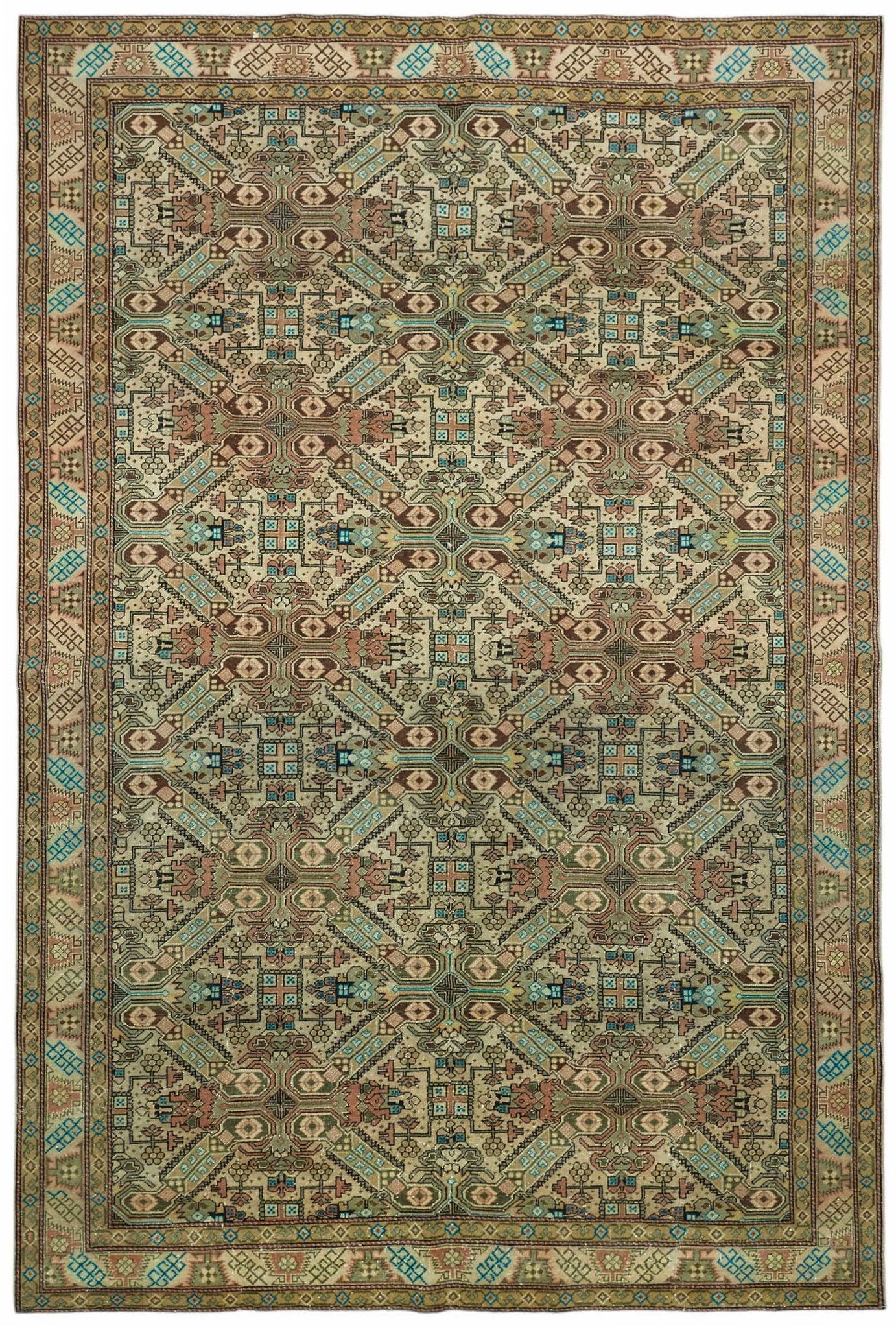 Turkish Wool Vintage Kayseri Rug 197 cm x 282 cm