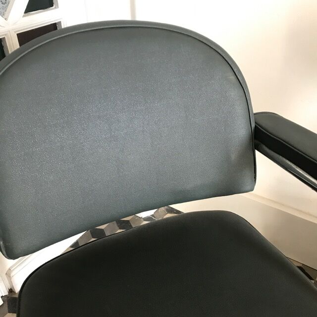 Fauteuil de bureau industriel skaï gris