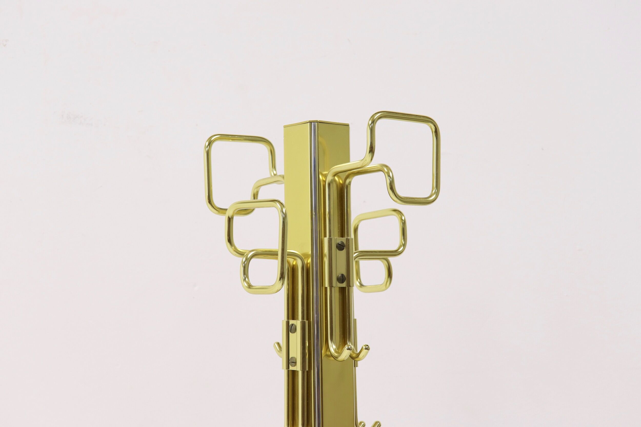 Porte-manteau mi-siècle en laiton chromé Belgo Chrom 1970