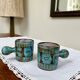 Pair of ceramic cups signed A. Maunier, Vallauris