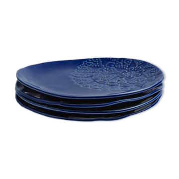 Lot de 4 assiettes blanca majorelle m