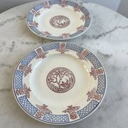 2 assiettes plates Longwy Fecamp en terre de fer