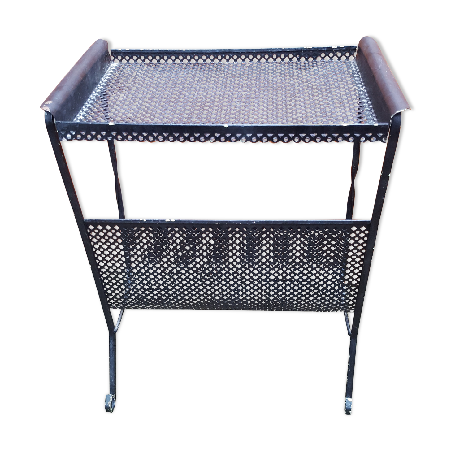 Perforated metal magazine holder design 50