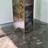 Antique Art Deco free standing wooden shelf
