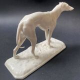 Nymphenburg porcelain greyhound sculpture signed PJ MENE