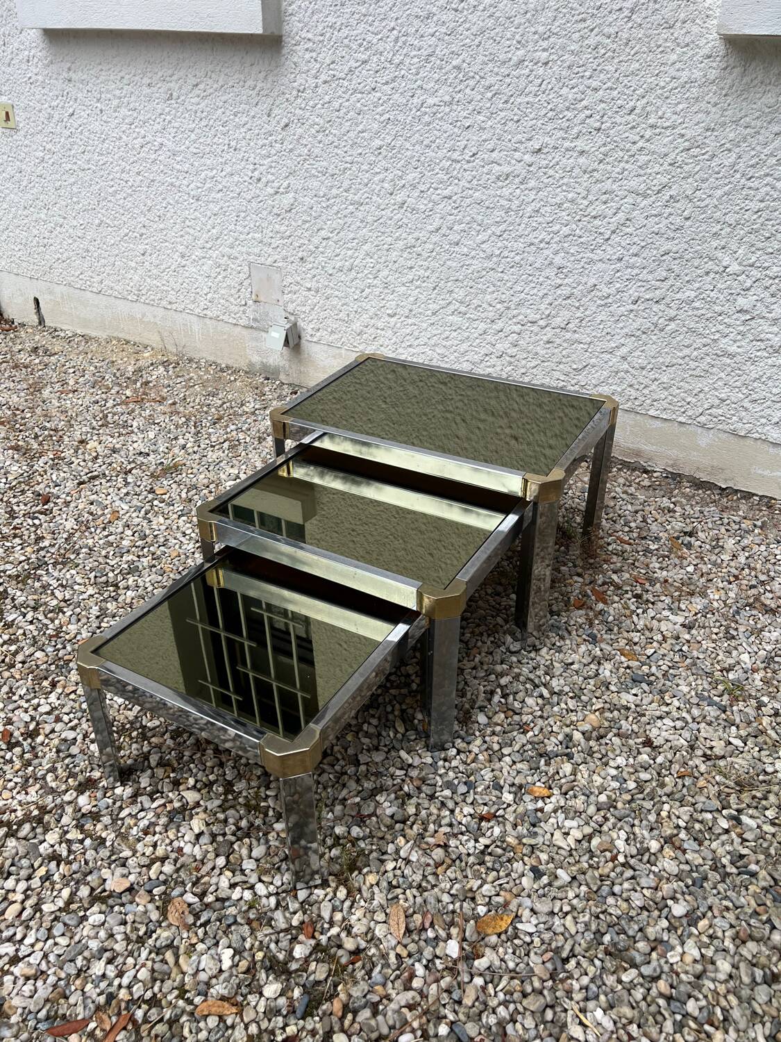 Vintage 1970s Romeo Rega Nesting Tables