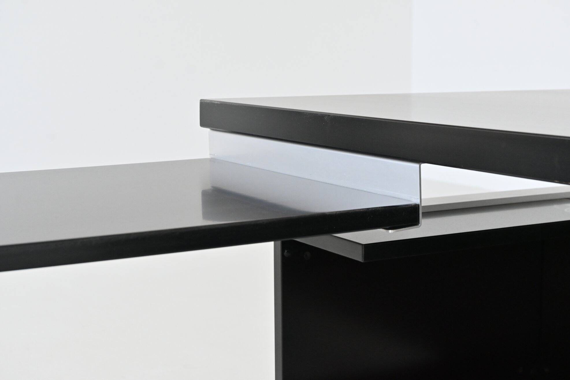 Abbondinterni executive corner desk in Mahogany Italy 1970