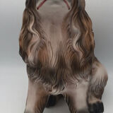 Vintage painted ceramic cocker spaniel dog statue 27 cm