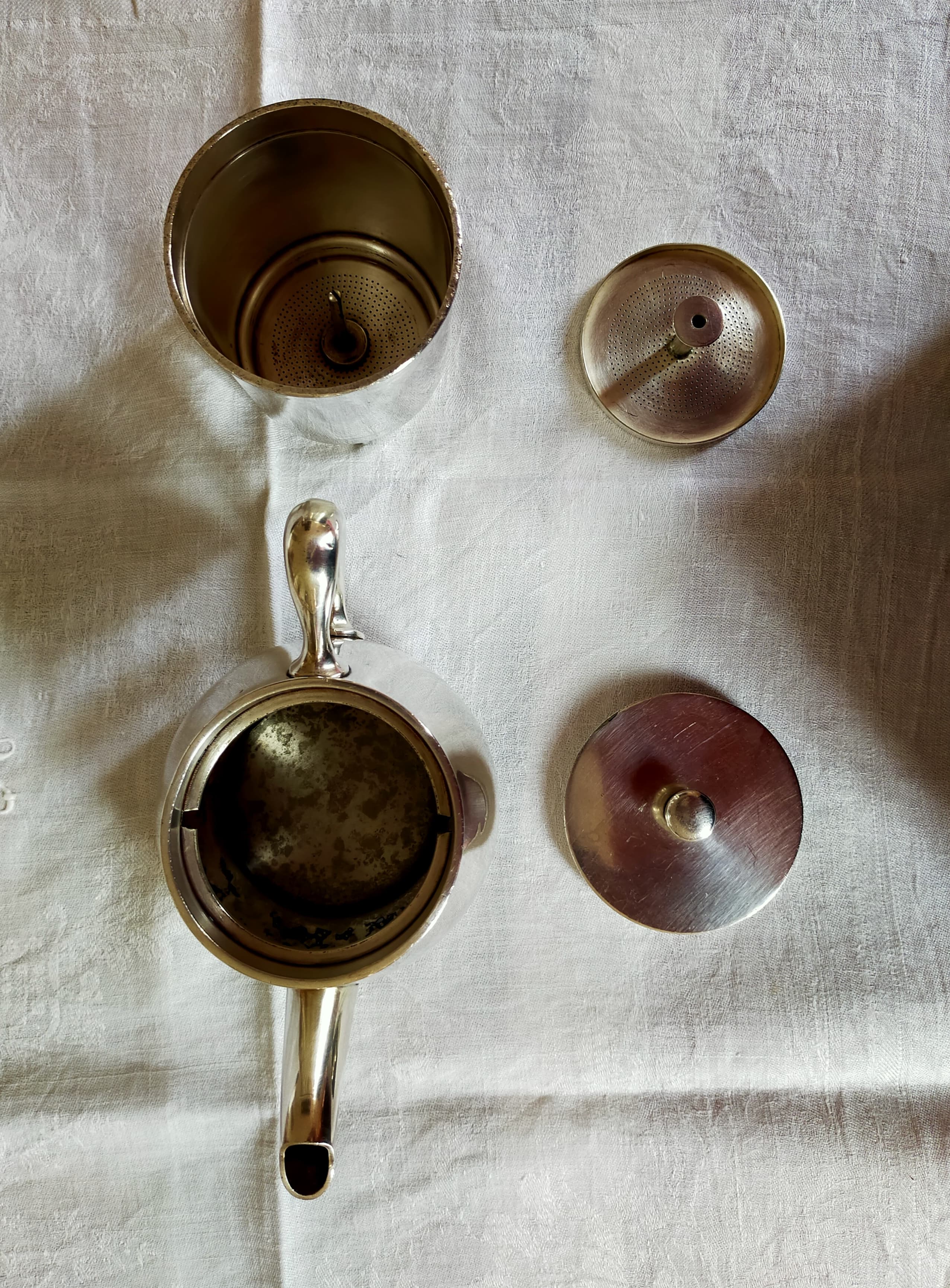 Christofle silver metal coffee maker