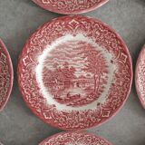 10 English porcelain dessert plates