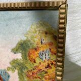Small landscape painting with golden frame