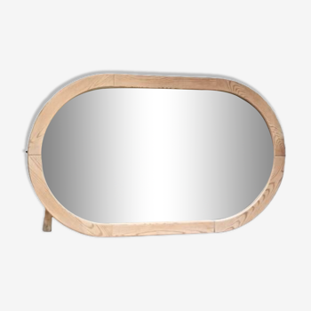 Oval mirror solid wood frame Aero-gummed