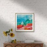 Abstract landscape painting