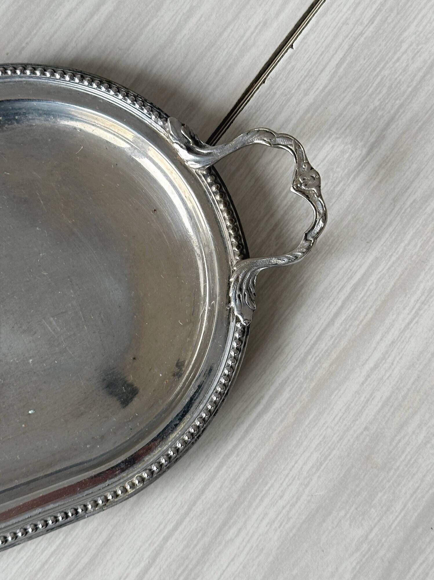 Small antique silver-plated tray –