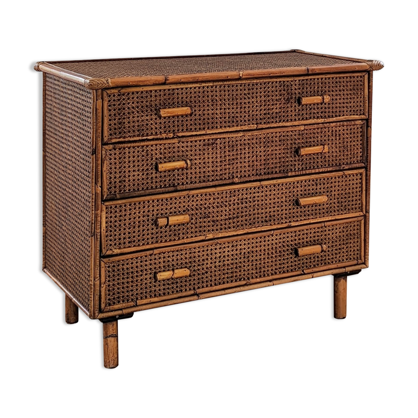 Commode en rotin