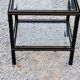 Side table end of sofa Pierre Vandel in metal and glass tops