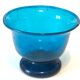 Coupelle à pied verre soufflé bleu