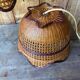 Vintage rattan suspension duo.