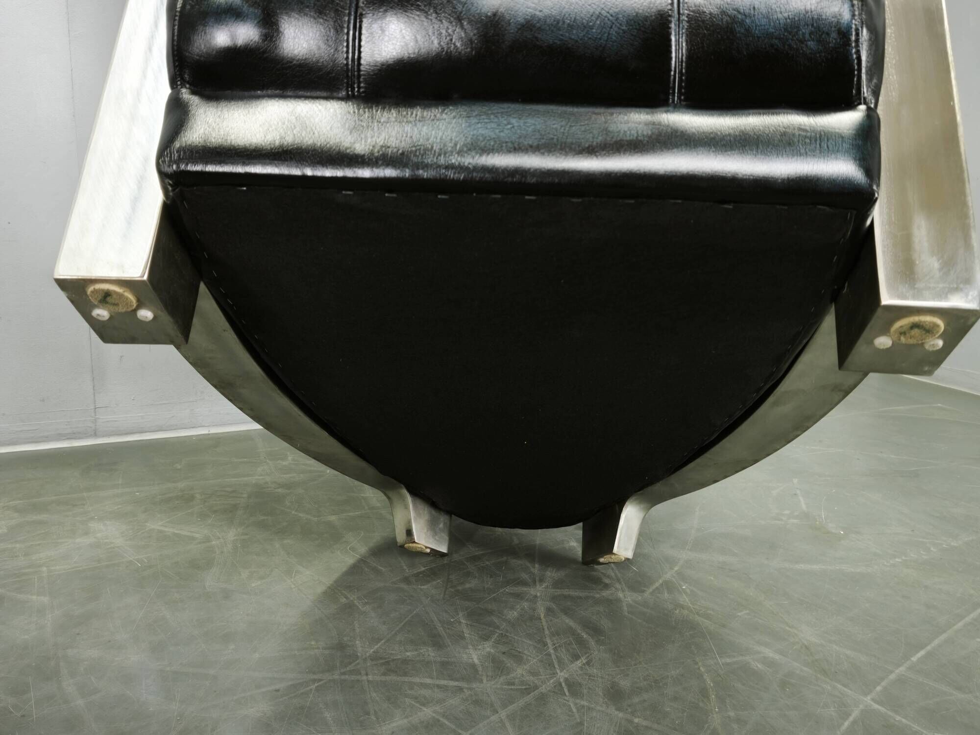 Pair of Timothy Oulton Aviator Leather and Steel Armchairs 1990s