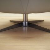 Leather swivel armchair, Italian design, 1990s, manufacture: Natuzzi