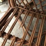 Child chair in rattan and wood
