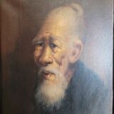 Portrait à l'huile asiatique