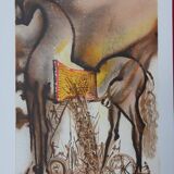 Salvador Dali: Horses - The Trojan Horse, signed lithograph