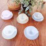 5 tasses arlequin arcopal en opaline