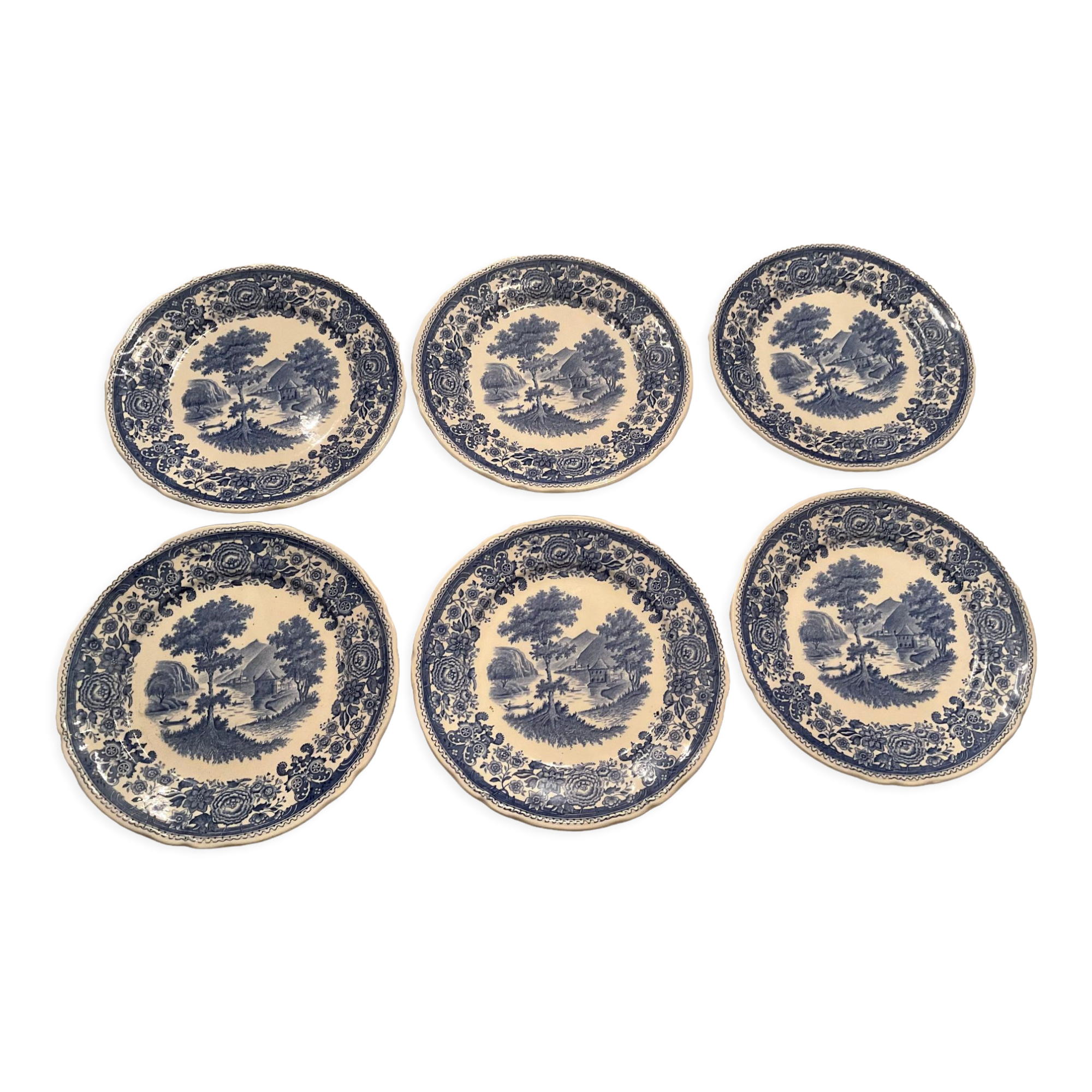 6 assiettes à dessert . Burgeland . Villeroy et boch