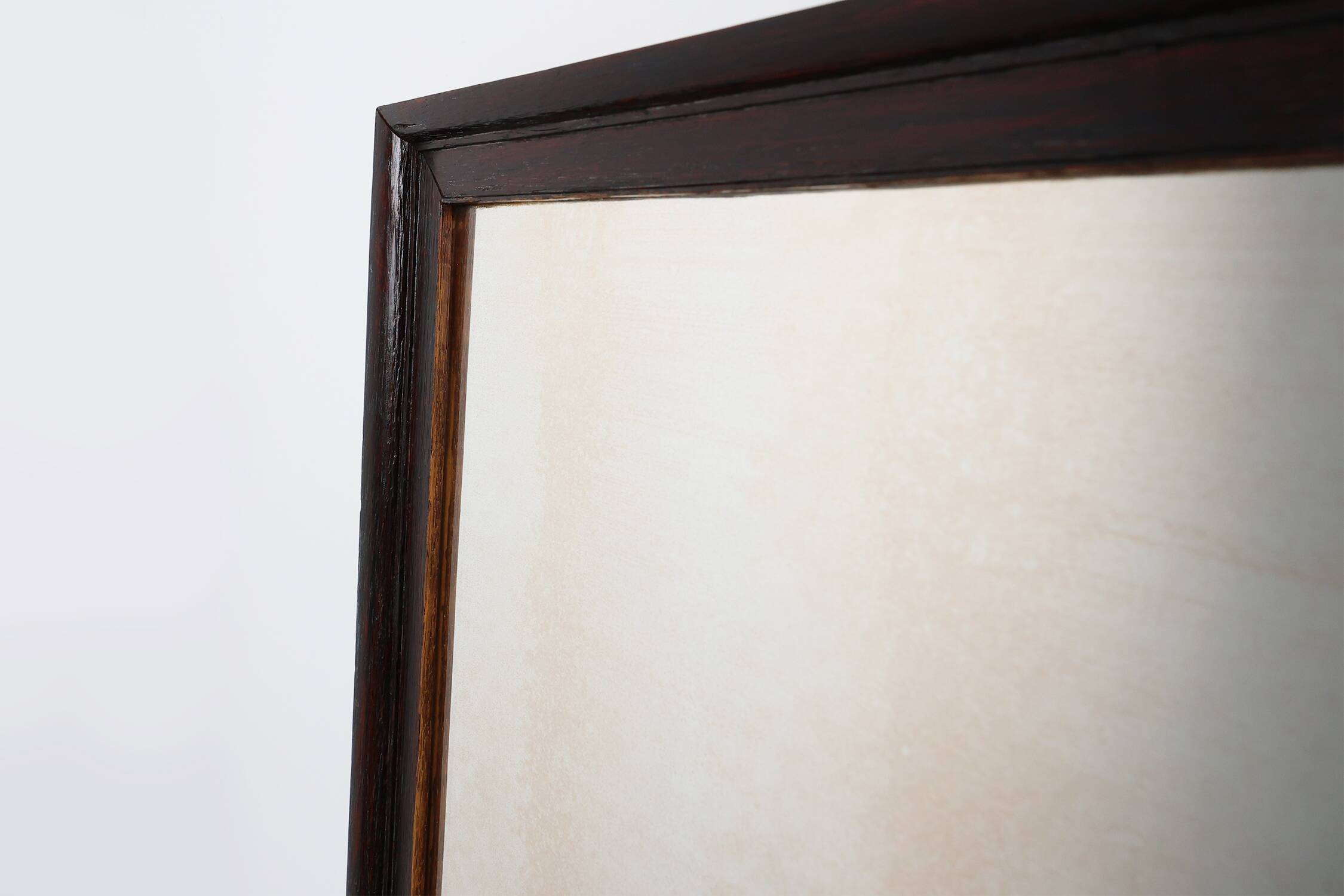 Miroir belge Art Déco en bois avec verre vieilli, vers 1930