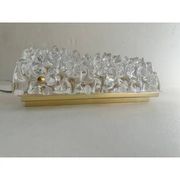 A Pair Barovier Art Deco Rostrato Clear Italian Murano Glass Wall Sconces