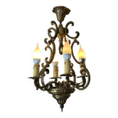 Bronze pendant light with 4 lights