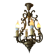 Suspension en bronze à 4 lumières