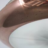 1930s "ufo" chandelier in copper finish by josef hurka, czechoslova