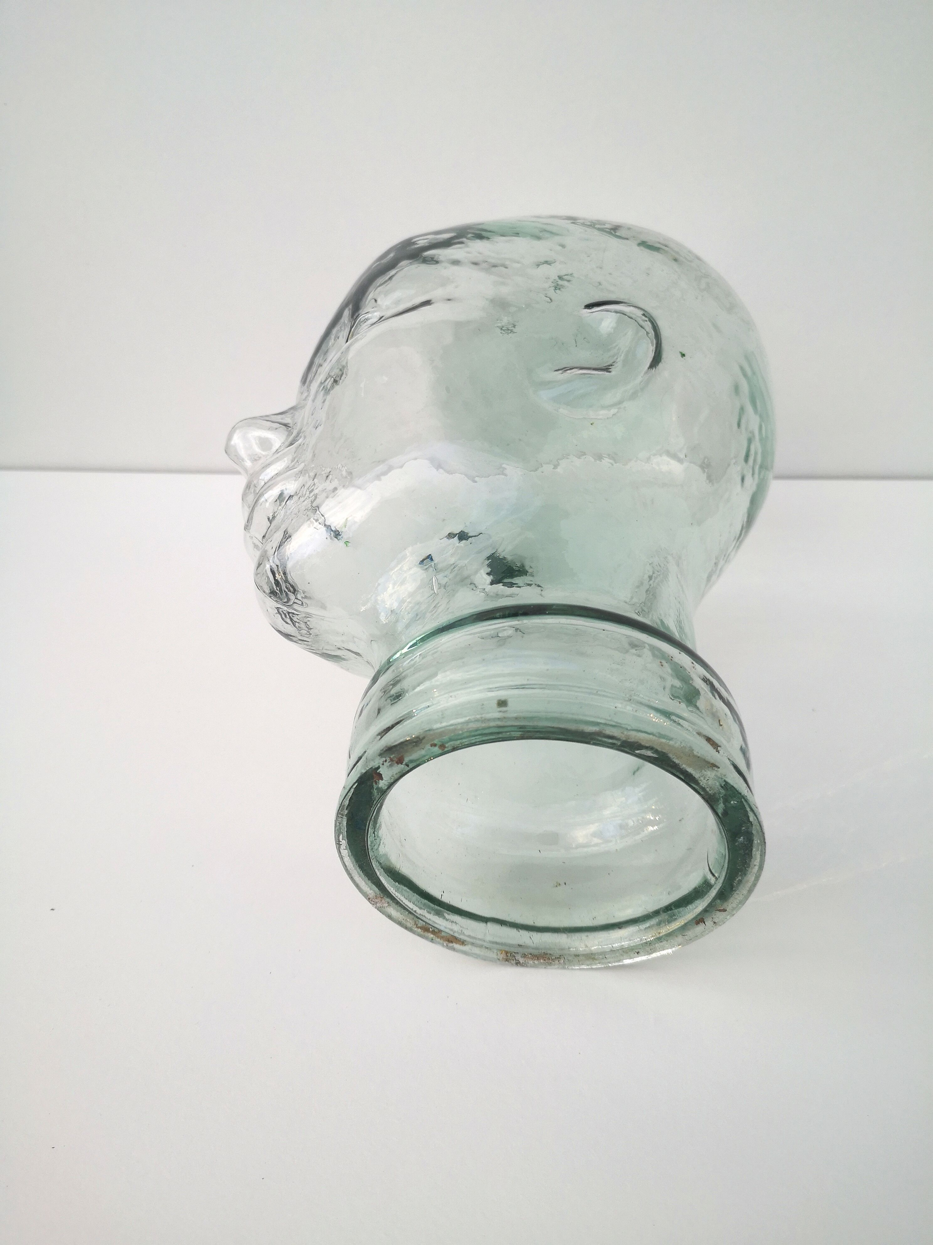 Glass head, vintage- marotte