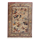 Tapis d'orient Iran Ispahan en laine et soie