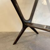Mahogany side table & magazine holder from 1950'