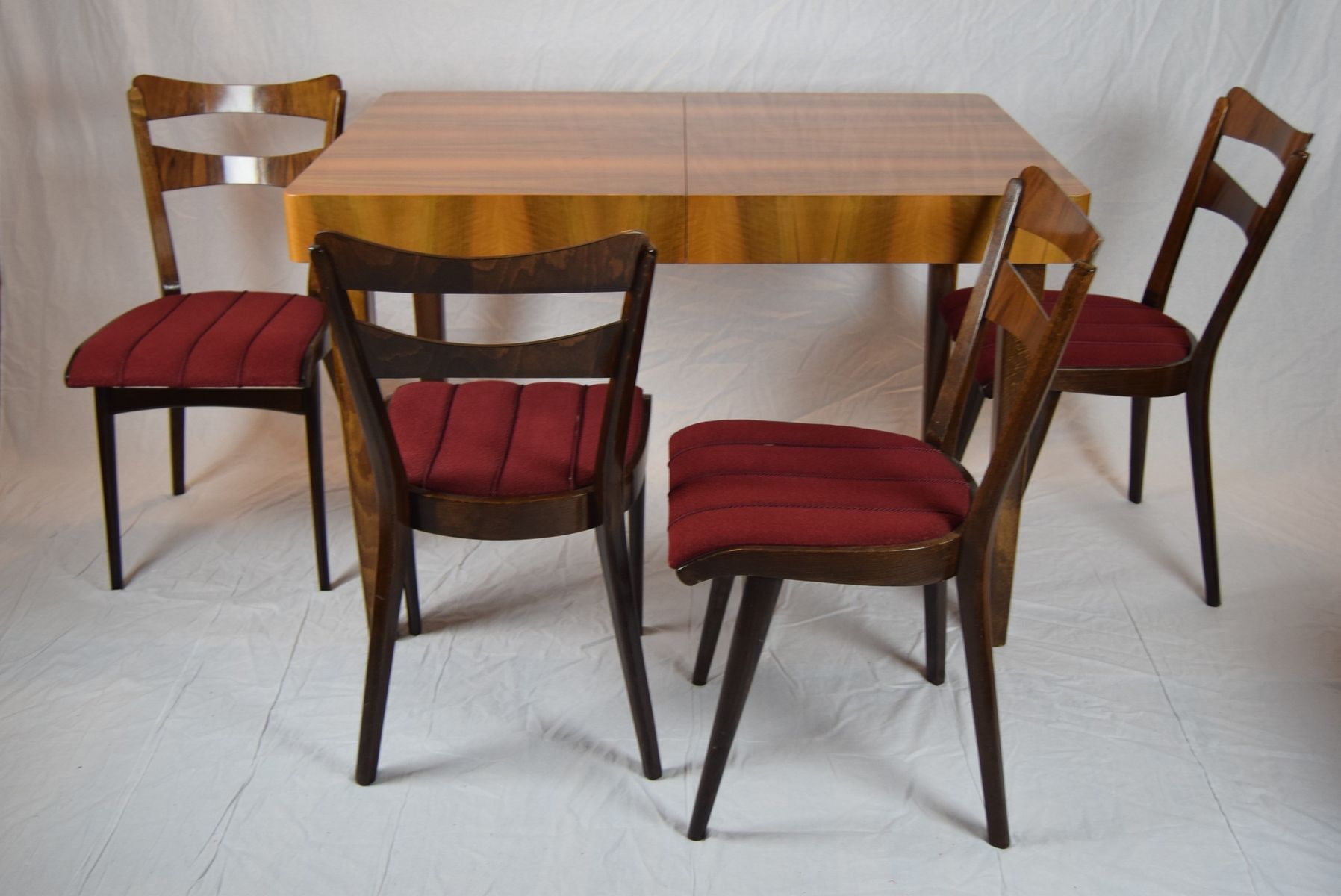 Table dining room in teak & four chairs 1960 s