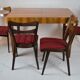 Table dining room in teak & four chairs 1960 s